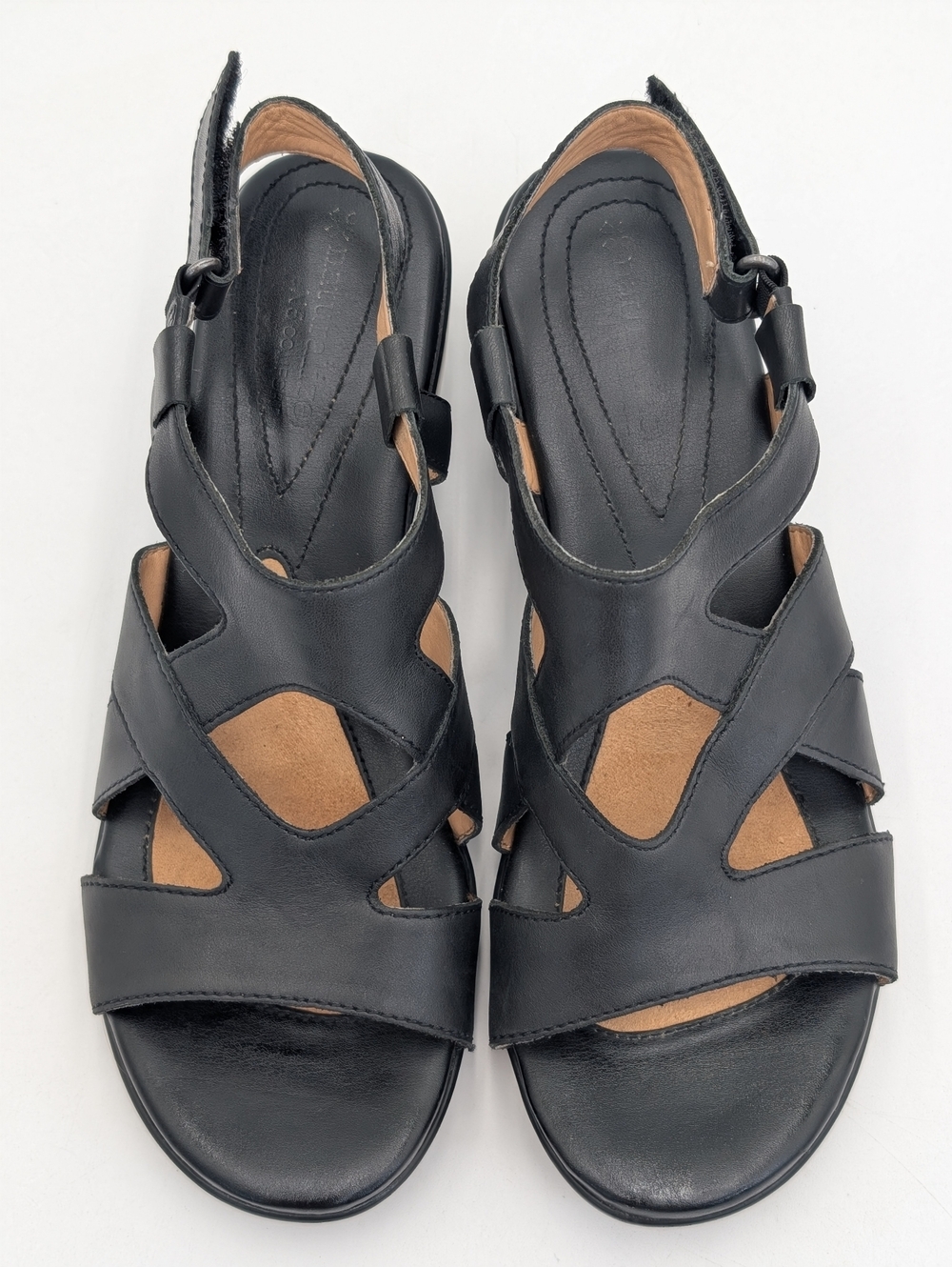 Naturalizer Tanner Size 7.5M Genuine Black Leather Ergonomic Footbed Slingback - Picture 9 of 16